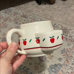 Apple Design Ceramic Mug with sidecar